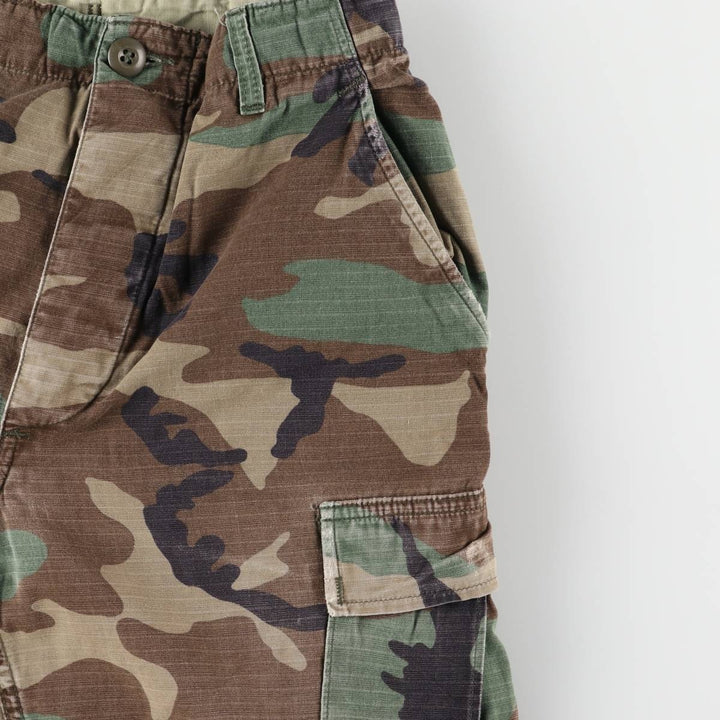 Authentic 1980'S US Military Woodland Camo Ripstop Military Cargo Pants, Combat Pants, Made in USA, Small Regular cotton Khaki type Vintage Second Hand