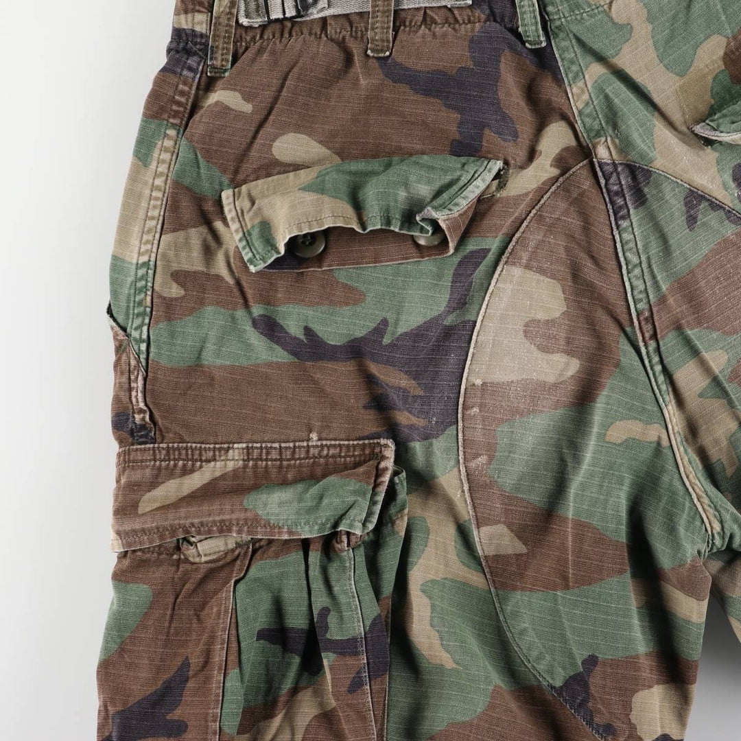 Authentic 1980'S US Military Woodland Camo Ripstop Military Cargo Pants, Combat Pants, Made in USA, Small Regular cotton Khaki type Vintage Second Hand