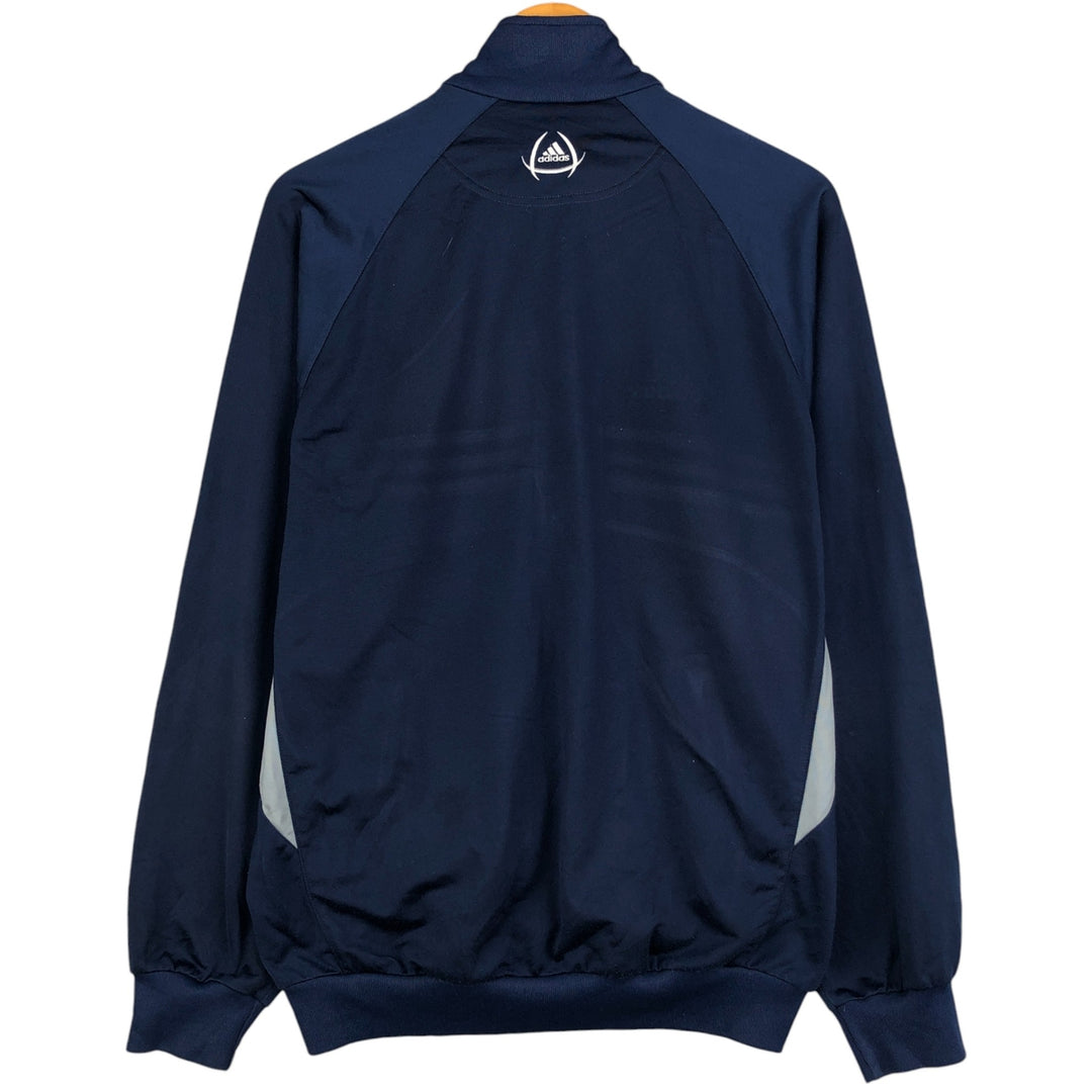 00'S adidas jersey track jacket, men's size M polyester navy blue type Vintage Second Hand