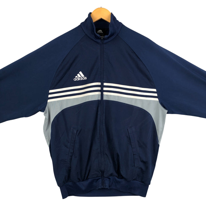 00'S adidas jersey track jacket, men's size M polyester navy blue type Vintage Second Hand
