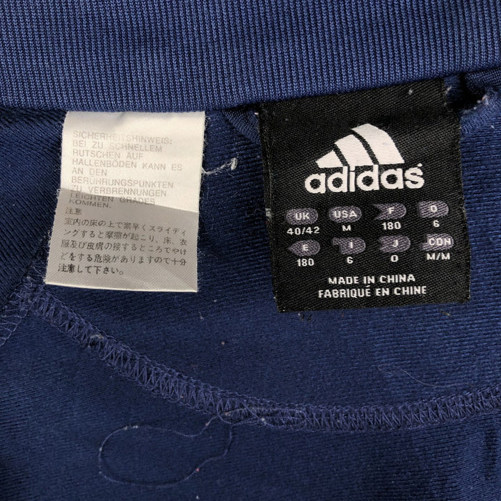 00'S adidas jersey track jacket, men's size M polyester navy blue type Vintage Second Hand