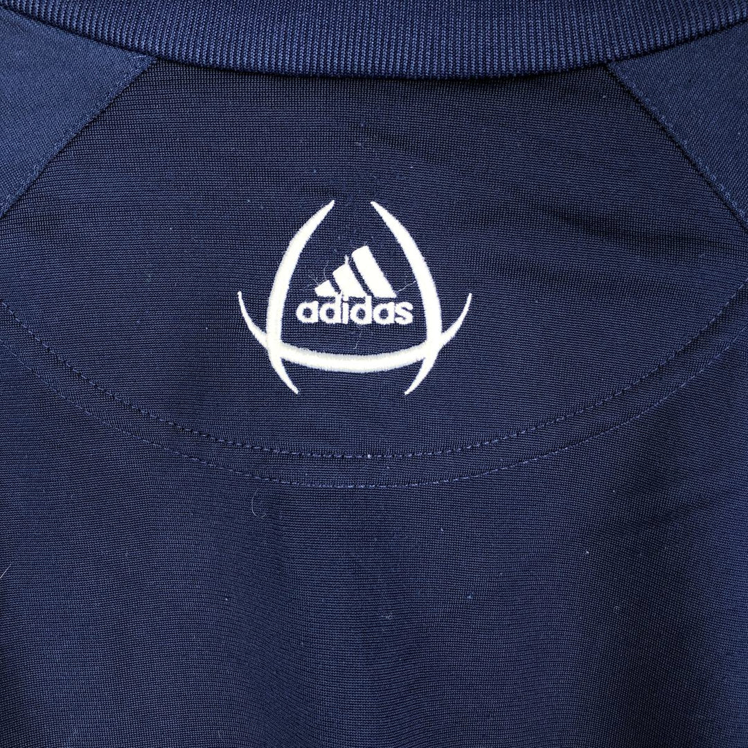 00'S adidas jersey track jacket, men's size M polyester navy blue type Vintage Second Hand
