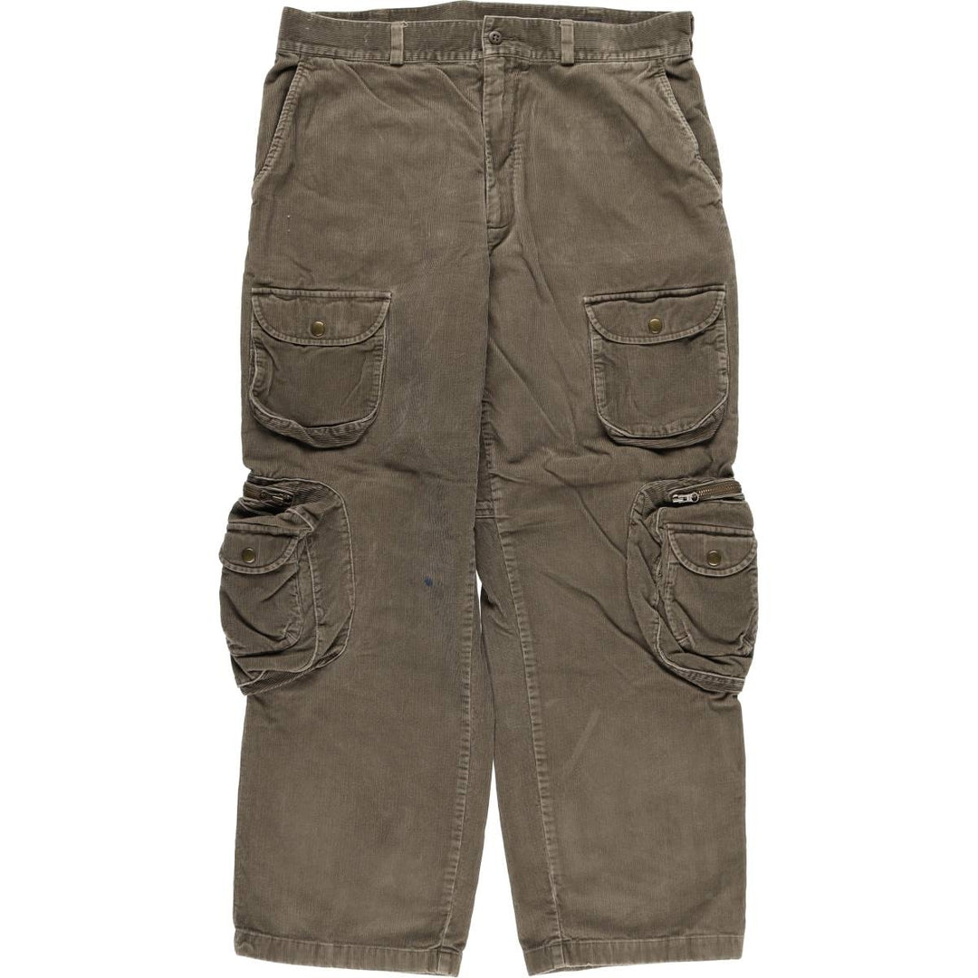 DANIEL CREMIEUX Corduroy Cargo Pants, Men's, Size 36 cotton Khaki type Vintage Second Hand