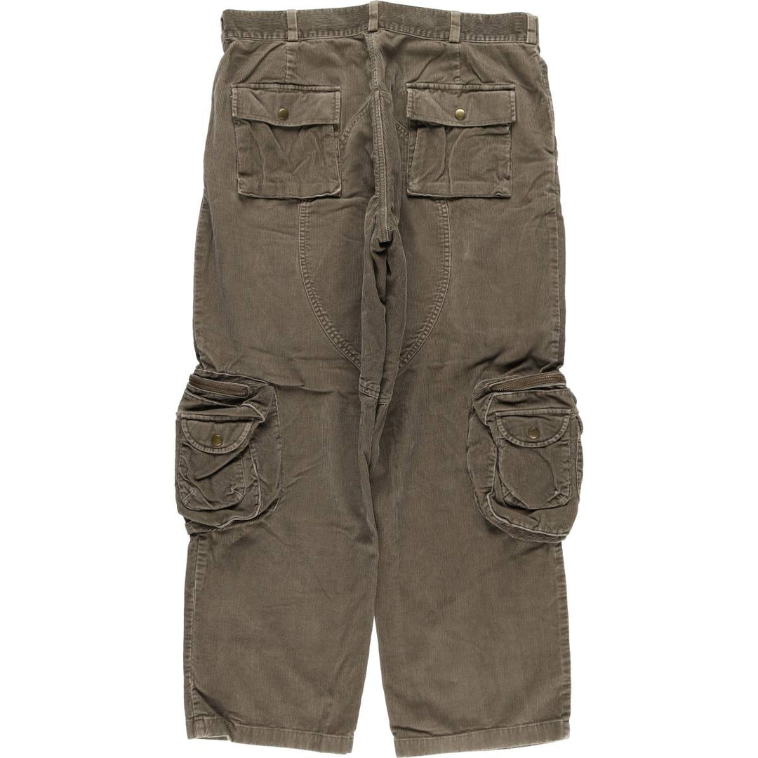 DANIEL CREMIEUX Corduroy Cargo Pants, Men's, Size 36 cotton Khaki type Vintage Second Hand