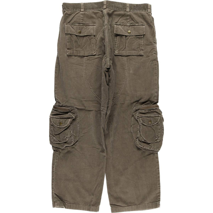 DANIEL CREMIEUX Corduroy Cargo Pants, Men's, Size 36 cotton Khaki type Vintage Second Hand