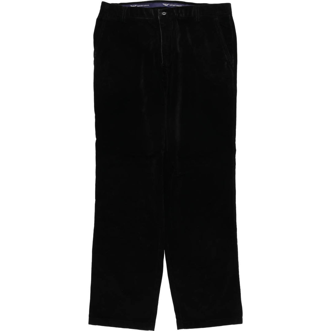 Armani ARMANI EMPOLIO ARMANI corduroy pants, made in Italy, men's size W34 cotton black type Vintage Second Hand
