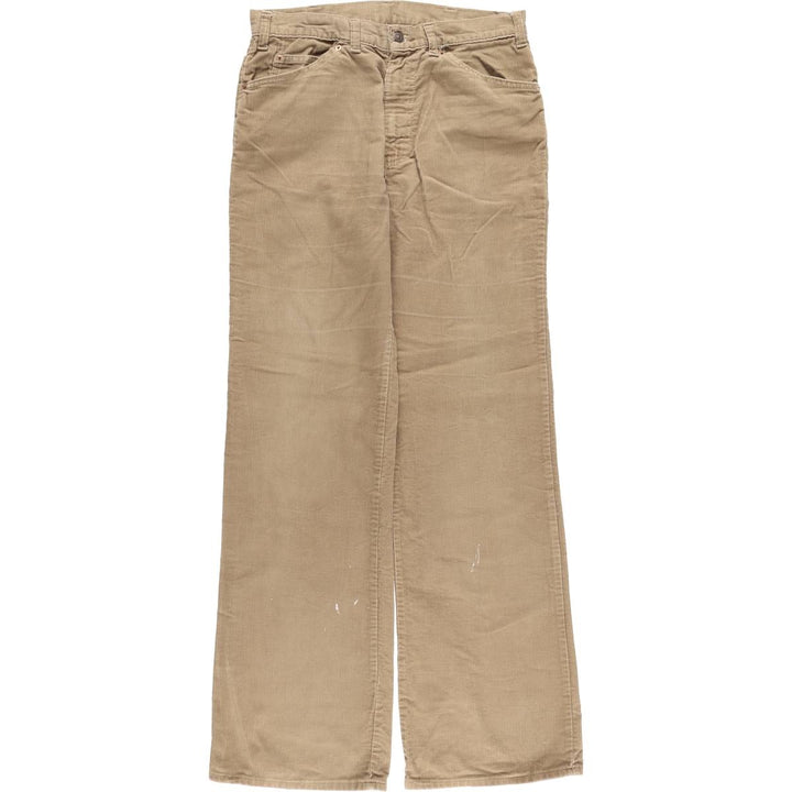 Levi's 549-2023 Flare-Cut Corduroy Pants, Made in England, Men's, Size W33, Vintage unclear beige type brown Vintage Second Hand