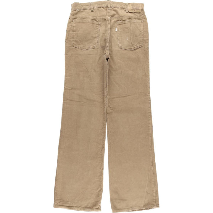 Levi's 549-2023 Flare-Cut Corduroy Pants, Made in England, Men's, Size W33, Vintage unclear beige type brown Vintage Second Hand