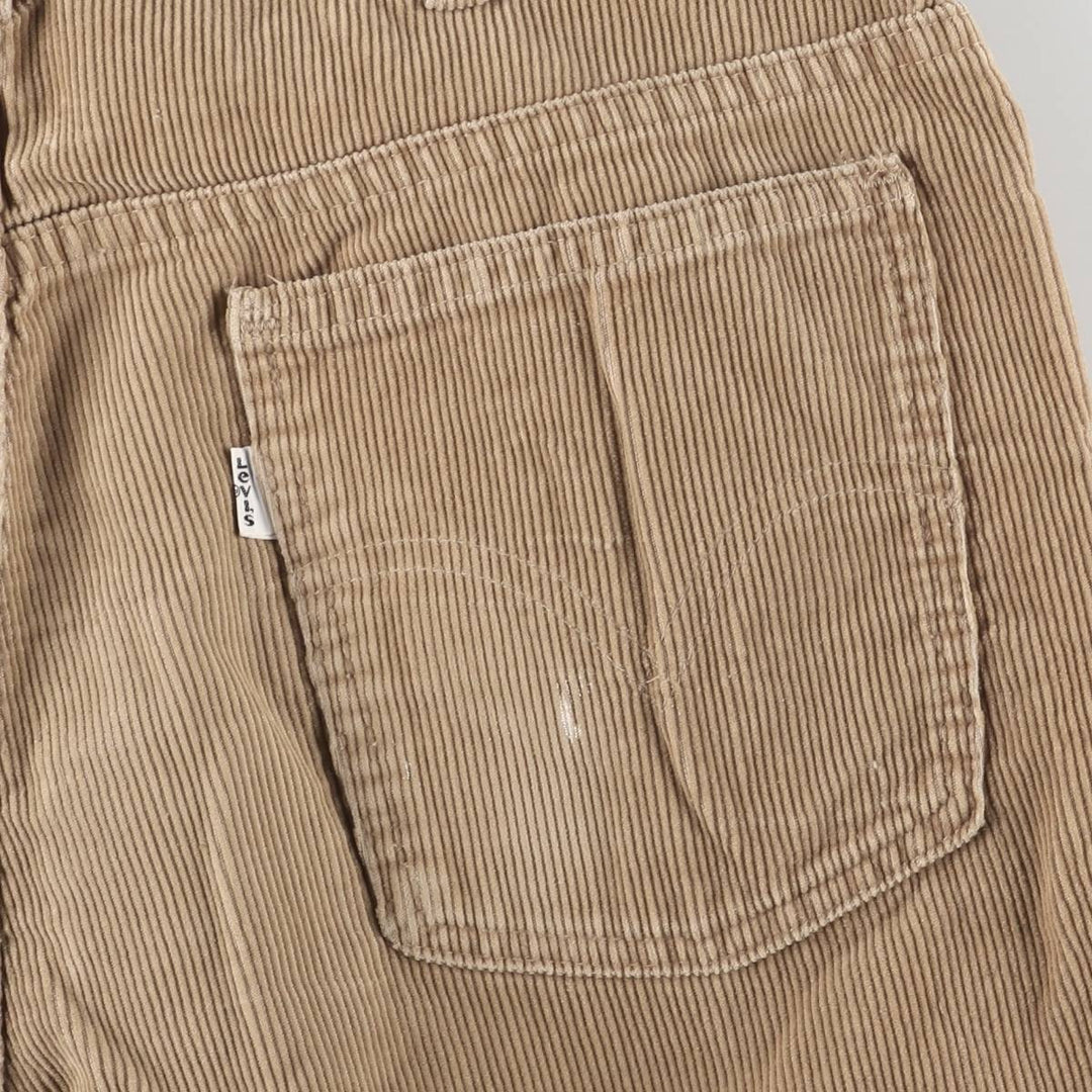 Levi's 549-2023 Flare-Cut Corduroy Pants, Made in England, Men's, Size W33, Vintage unclear beige type brown Vintage Second Hand