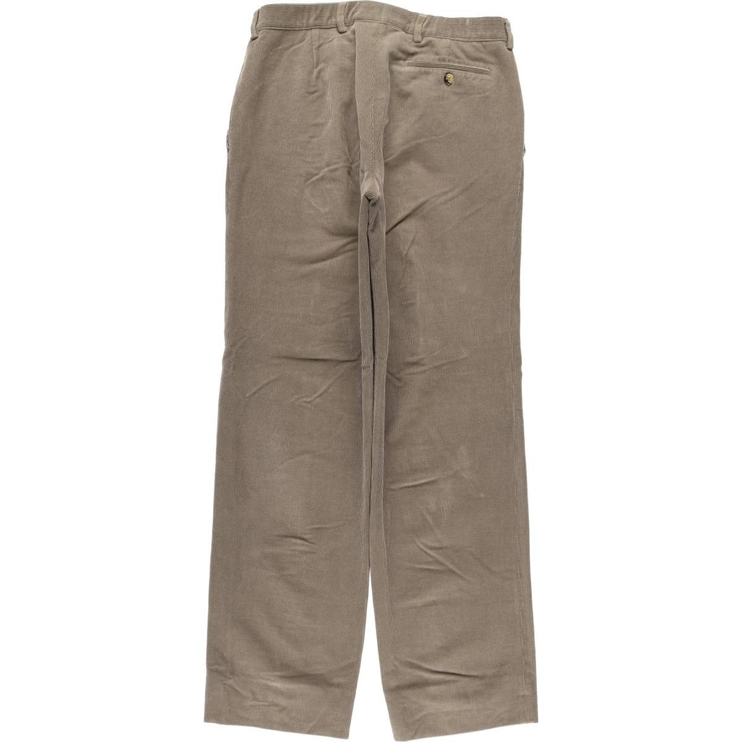 Burberry's London El Corte Ingles Two-pleat Corduroy Pants, Men's, Size W31 cotton Beige type Vintage Second Hand