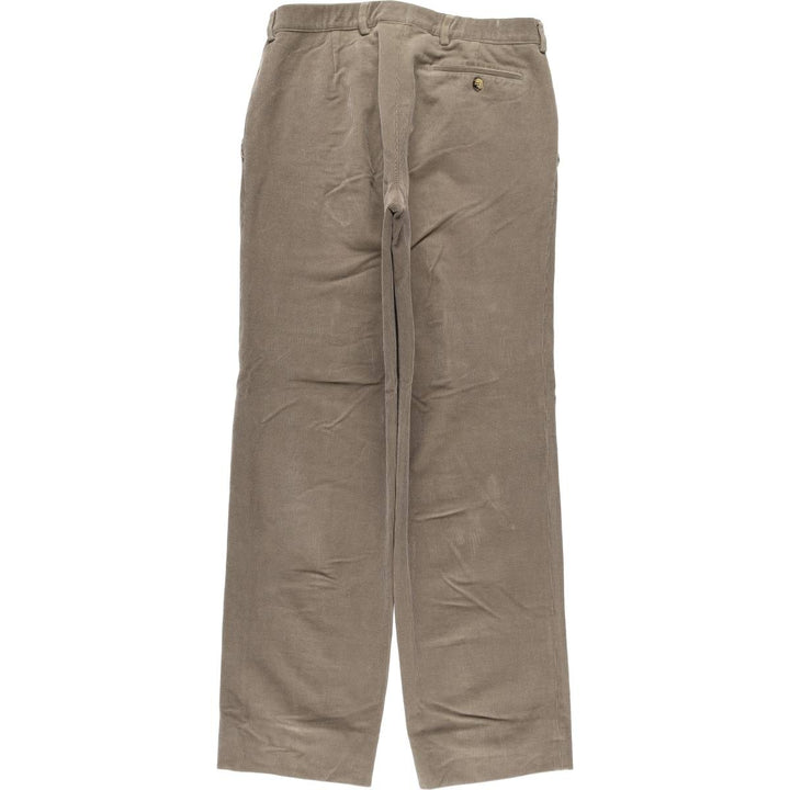 Burberry's London El Corte Ingles Two-pleat Corduroy Pants, Men's, Size W31 cotton Beige type Vintage Second Hand