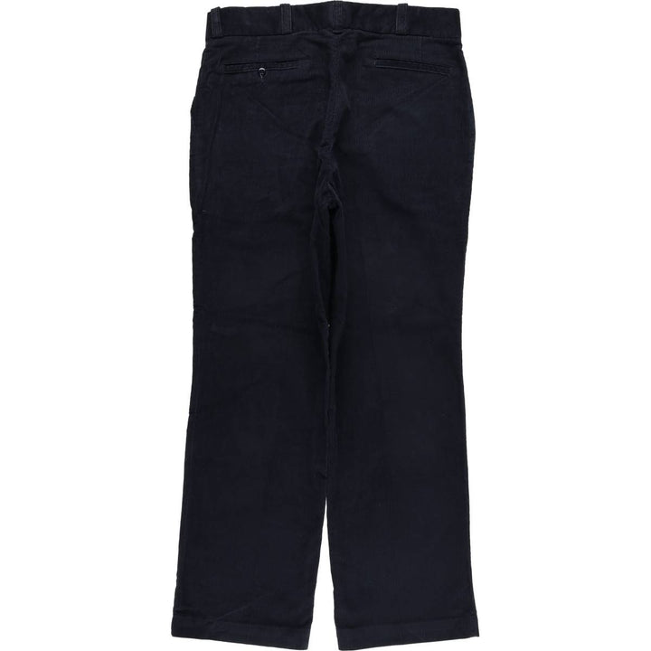 Vintage 1970'S Big Mac JCPenney corduroy pants, men's size W35. polyester navy blue type Vintage Second Hand