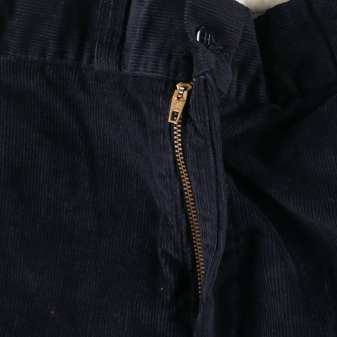 Vintage 1970'S Big Mac JCPenney corduroy pants, men's size W35. polyester navy blue type Vintage Second Hand