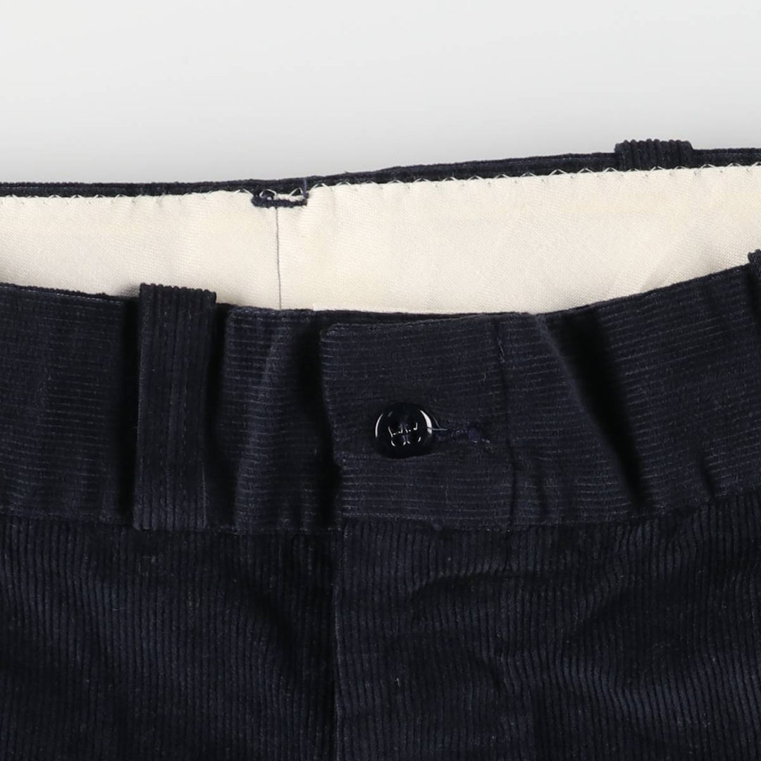 Vintage 1970'S Big Mac JCPenney corduroy pants, men's size W35. polyester navy blue type Vintage Second Hand