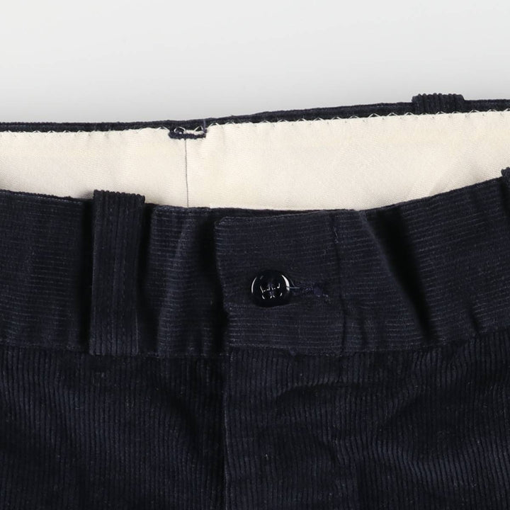 Vintage 1970'S Big Mac JCPenney corduroy pants, men's size W35. polyester navy blue type Vintage Second Hand