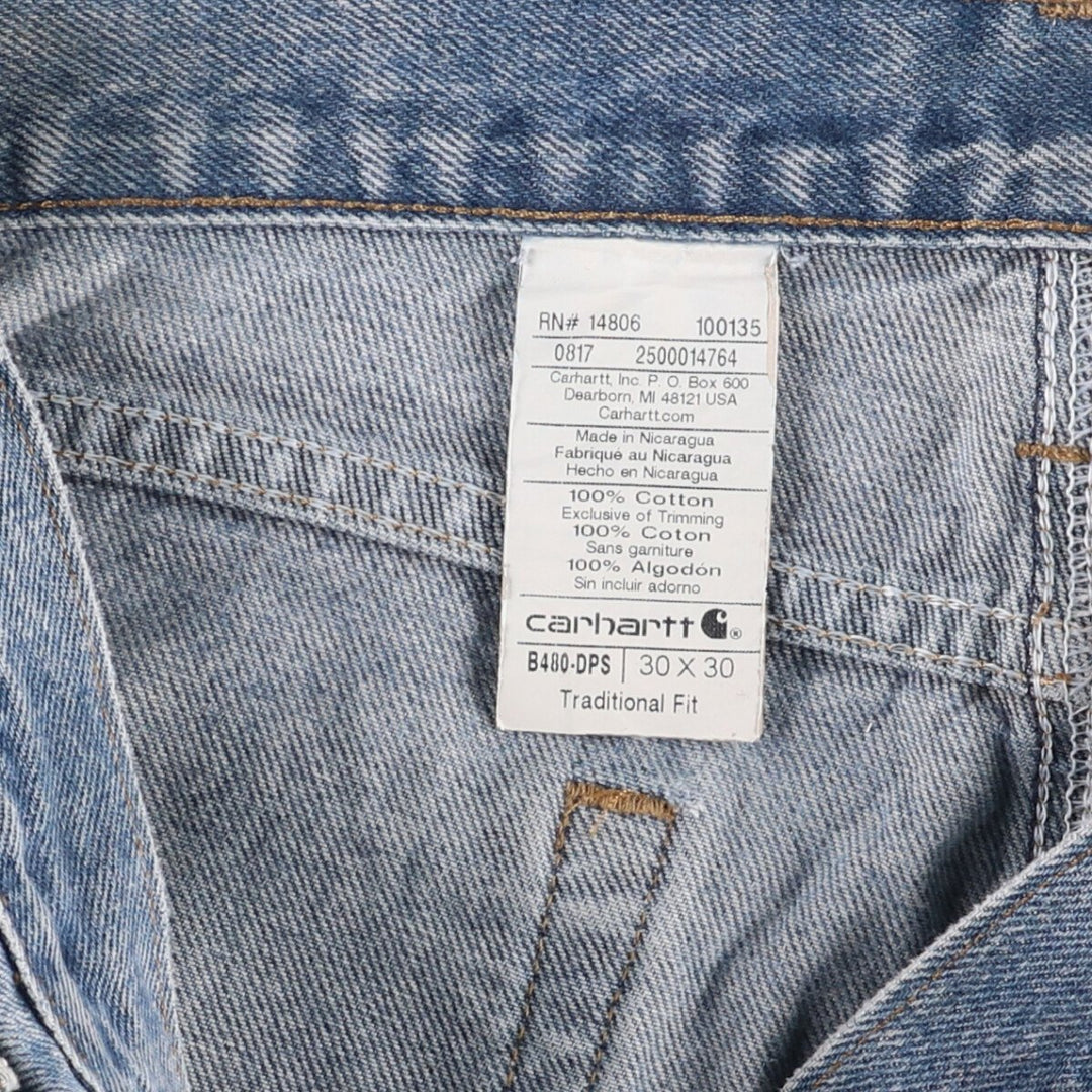 Carhartt Traditional Fit Tapered Denim Pants, Men's, Size W33 cotton blue type Vintage Second Hand