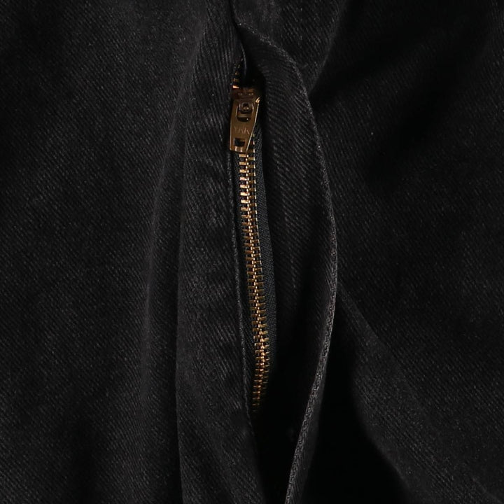 Oversized Tommy Hilfiger black denim overalls, made in Canada, men's size W42. cotton black type Vintage Second Hand