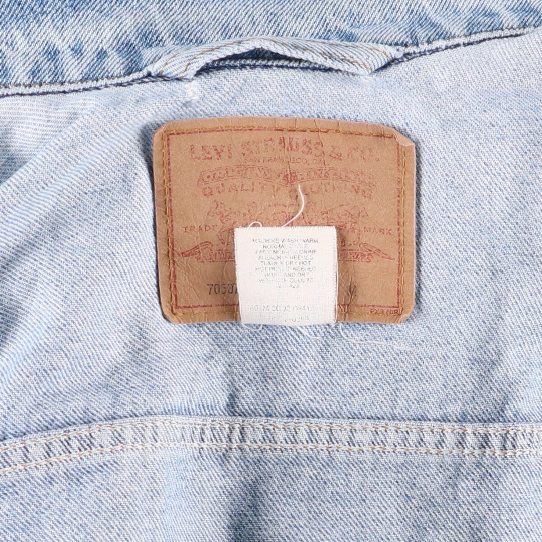 Levi's 70507-0389 Vintage Denim Jacket, Men's Size Medium, with Care Tag unclear blue type Vintage Second Hand