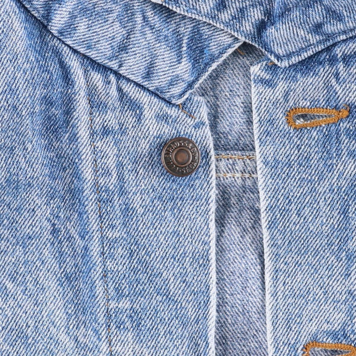 Vintage 80s-90'S Levi's 70507-4813 Chemical Wash Denim Jacket, Made in USA, Men's Size XL cotton blue type Vintage Second Hand