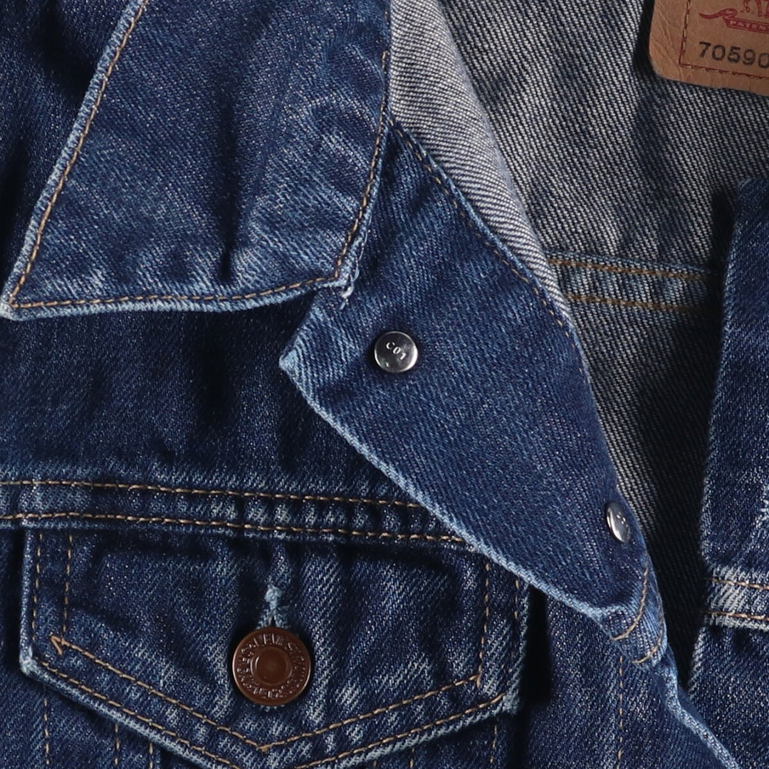 2000'S Levi's 70590-0402 Euro Model Denim Jacket, Men's Size Medium cotton blue type Vintage Second Hand