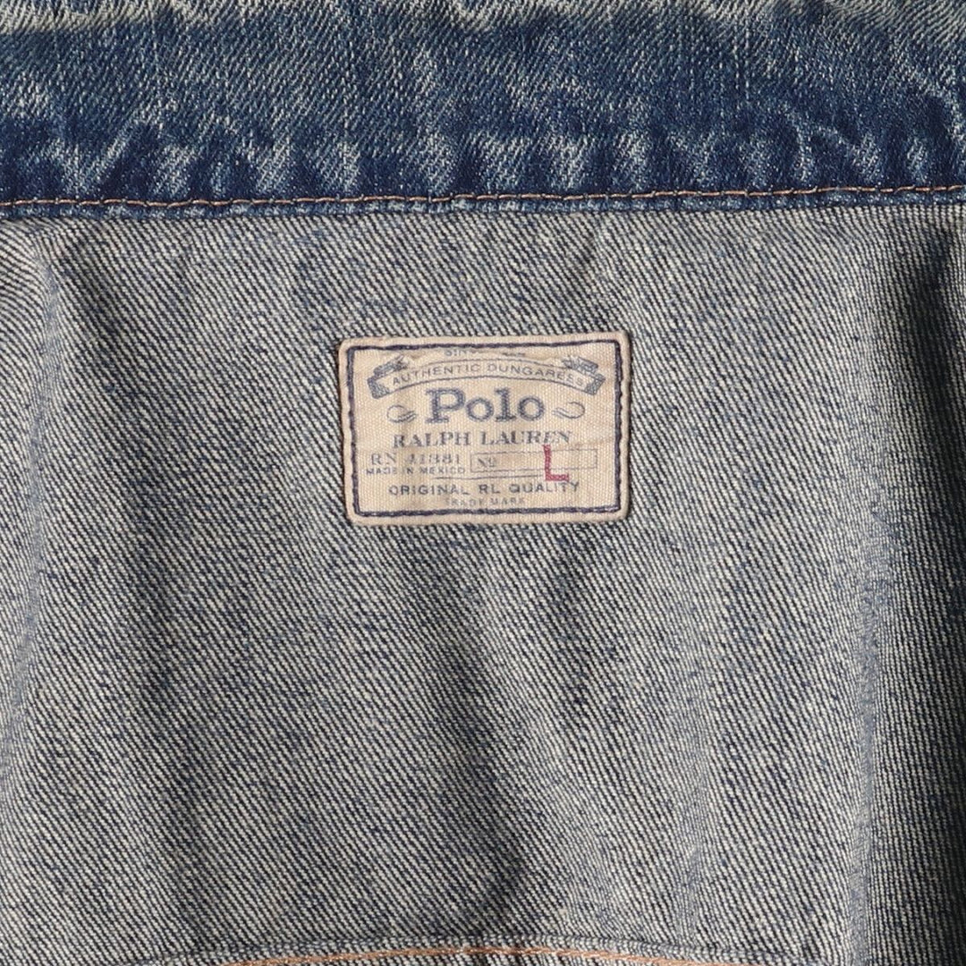 Ralph Lauren Polo Ralph Lauren denim jacket, men's size L cotton blue type Vintage Second Hand