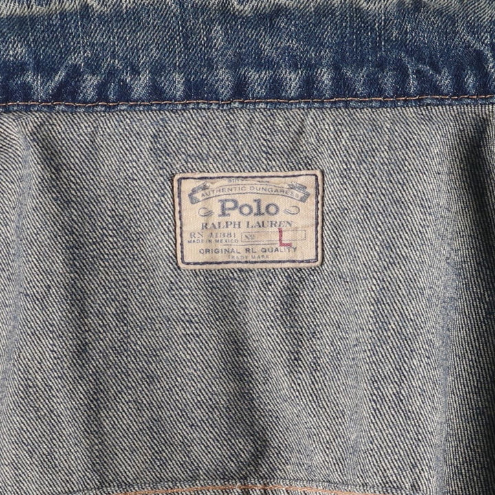 Ralph Lauren Polo Ralph Lauren denim jacket, men's size L cotton blue type Vintage Second Hand