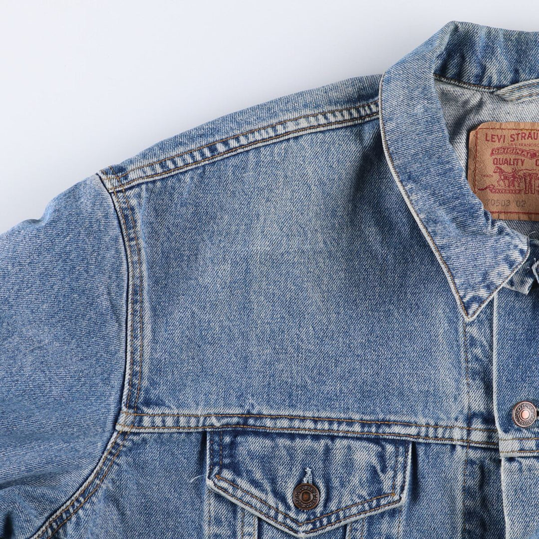 90'S Levi's 70503-0216 Denim Jacket, Men's XXL, Vintage cotton blue type Vintage Second Hand