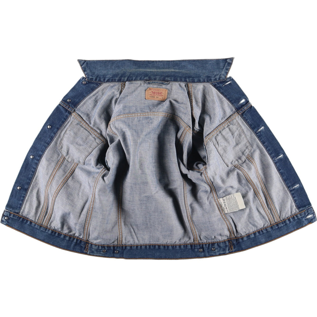 Levi's 70590-0417 Euro Model Denim Jacket, Men's Size L cotton blue type Vintage Second Hand