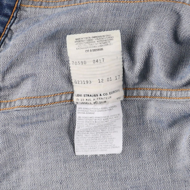 Levi's 70590-0417 Euro Model Denim Jacket, Men's Size L cotton blue type Vintage Second Hand