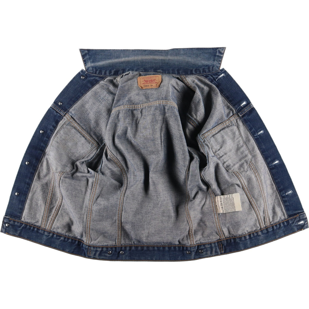 Levi's 70500-0408 Euro Model Denim Jacket, Men's Size Medium cotton blue type Vintage Second Hand