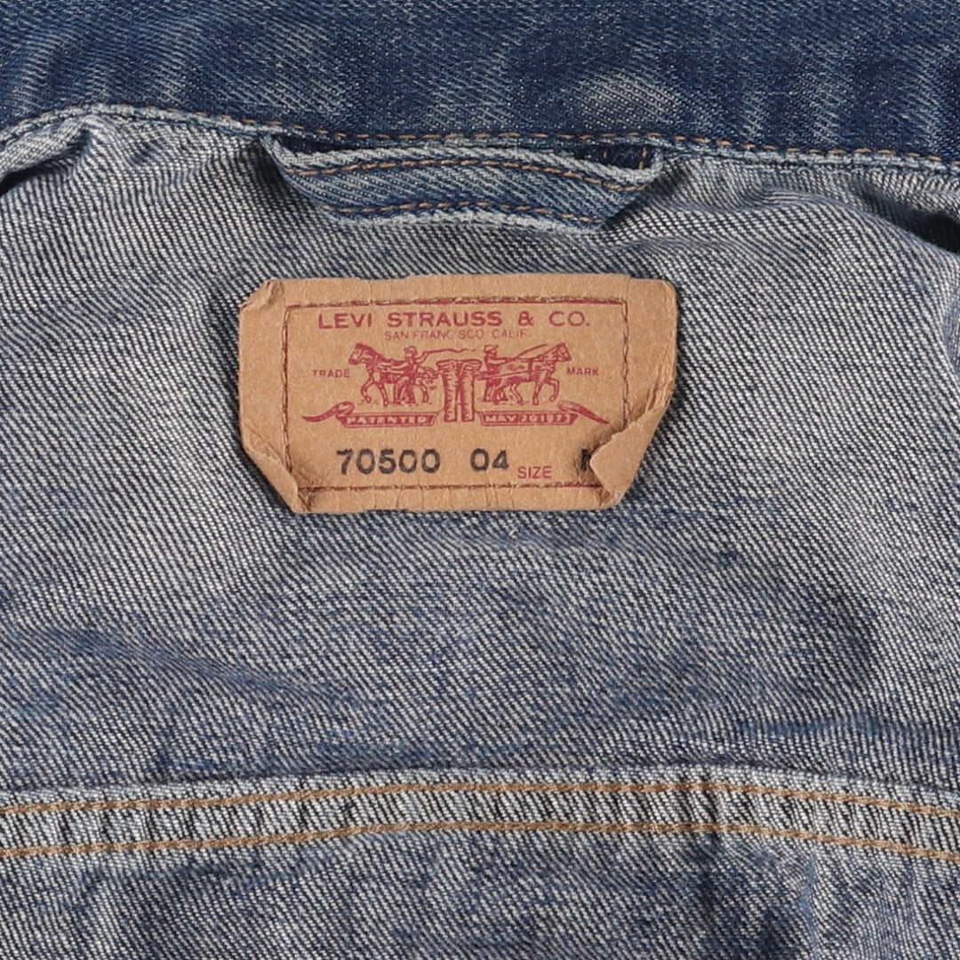 Levi's 70500-0408 Euro Model Denim Jacket, Men's Size Medium cotton blue type Vintage Second Hand