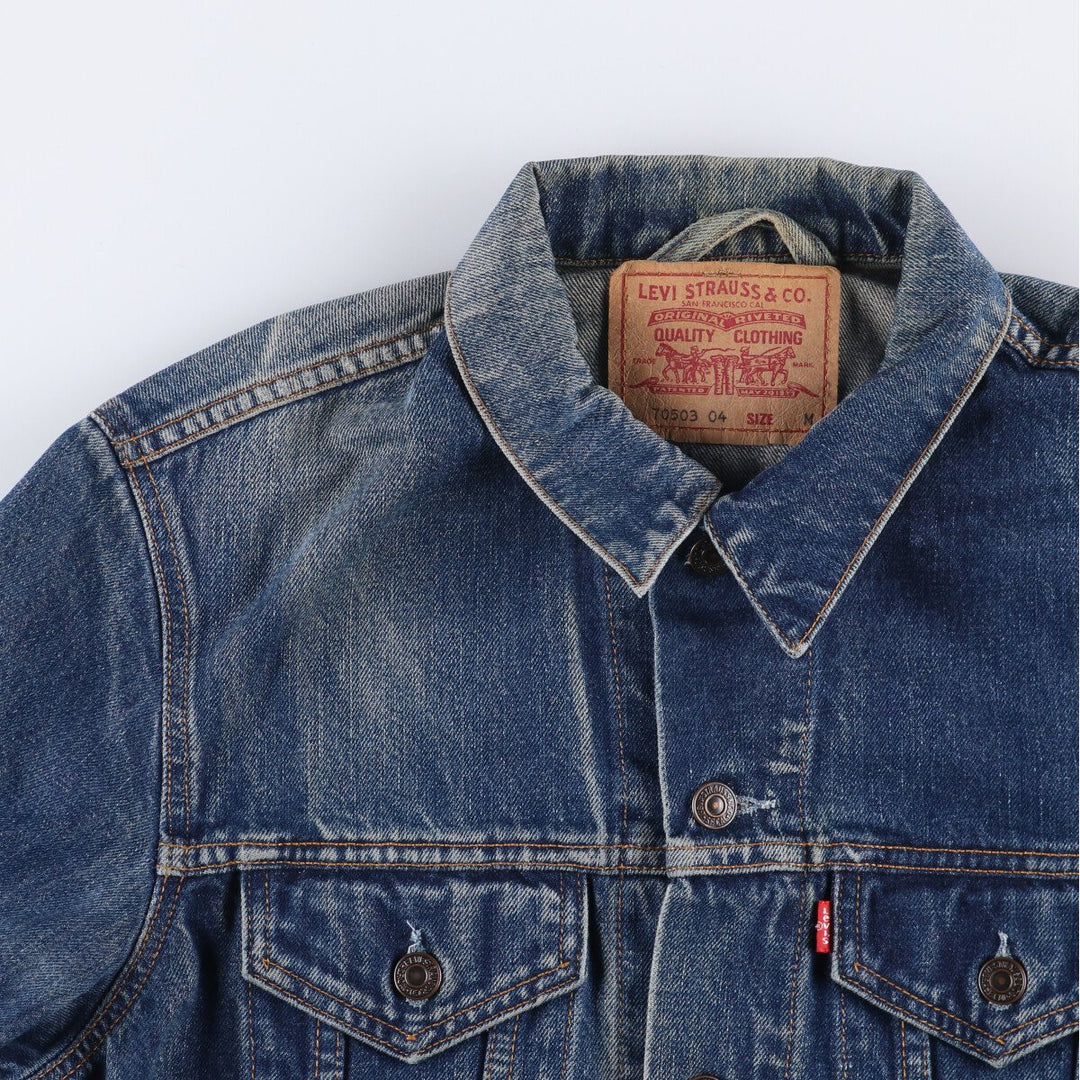 90'S Levi's 70503-0419 Denim Jacket, Men's Size Medium, Vintage cotton blue type Vintage Second Hand
