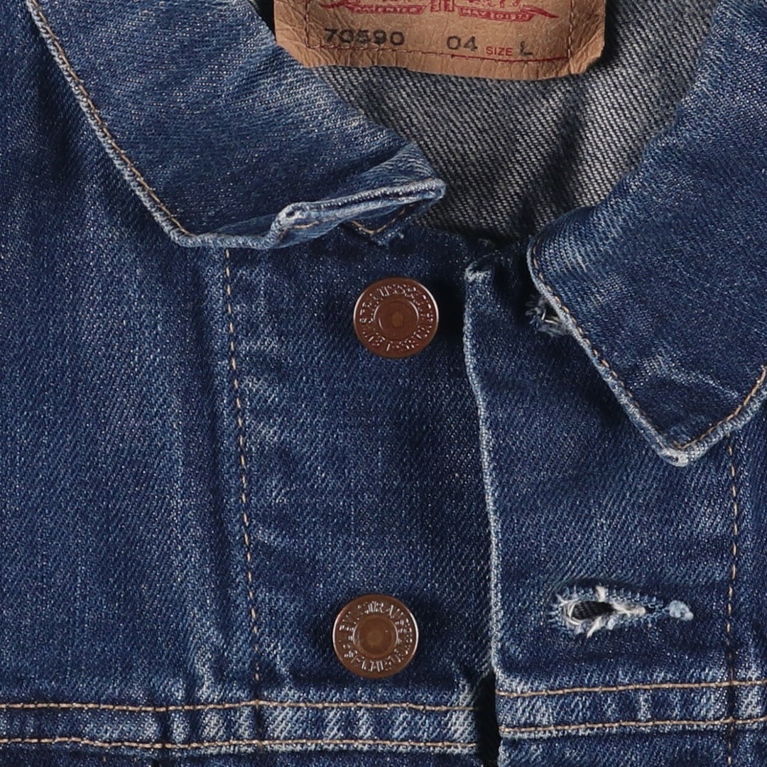 2000'S Levi's 70590-0402 Euro Model Denim Jacket, Men's Size L cotton blue type Vintage Second Hand