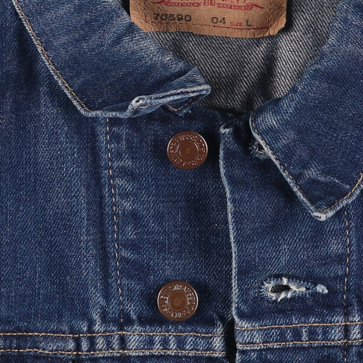 2000'S Levi's 70590-0402 Euro Model Denim Jacket, Men's Size L cotton blue type Vintage Second Hand