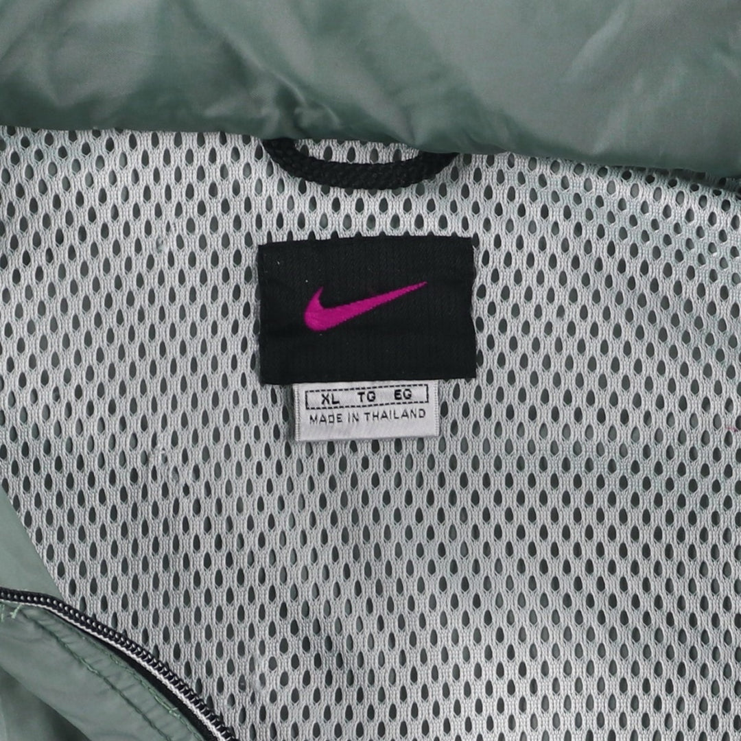 90'S Nike NIKE Nylon Jacket Men's XL Size Vintage Nylon Khaki type Vintage Second Hand