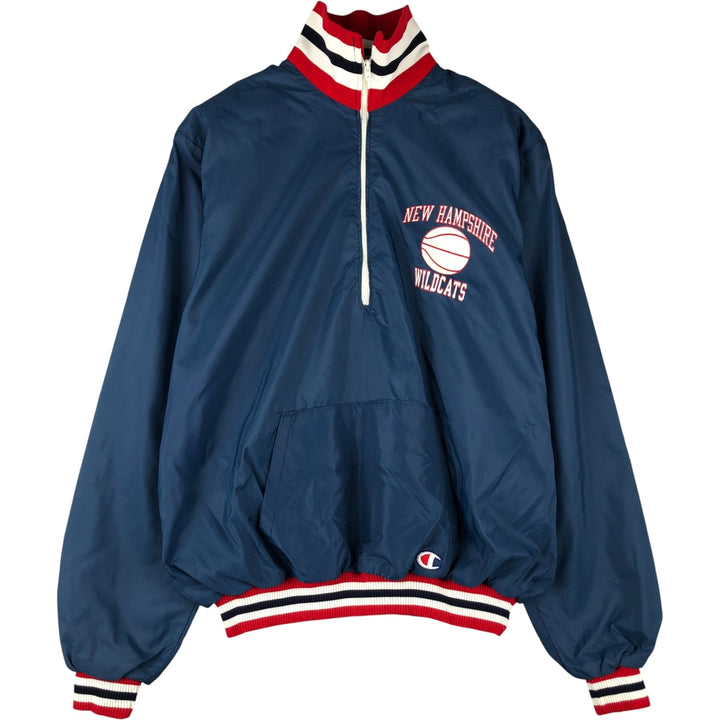 Vintage 90'S Champion College Triple Print Anorak Jacket, Made in USA, Men's XL Nylon navy blue type Vintage Second Hand