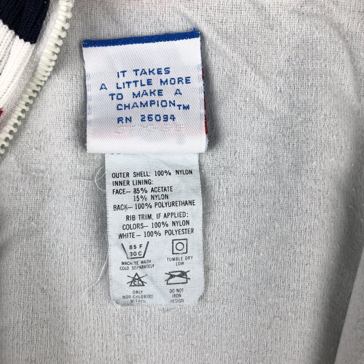 Vintage 90'S Champion College Triple Print Anorak Jacket, Made in USA, Men's XL Nylon navy blue type Vintage Second Hand