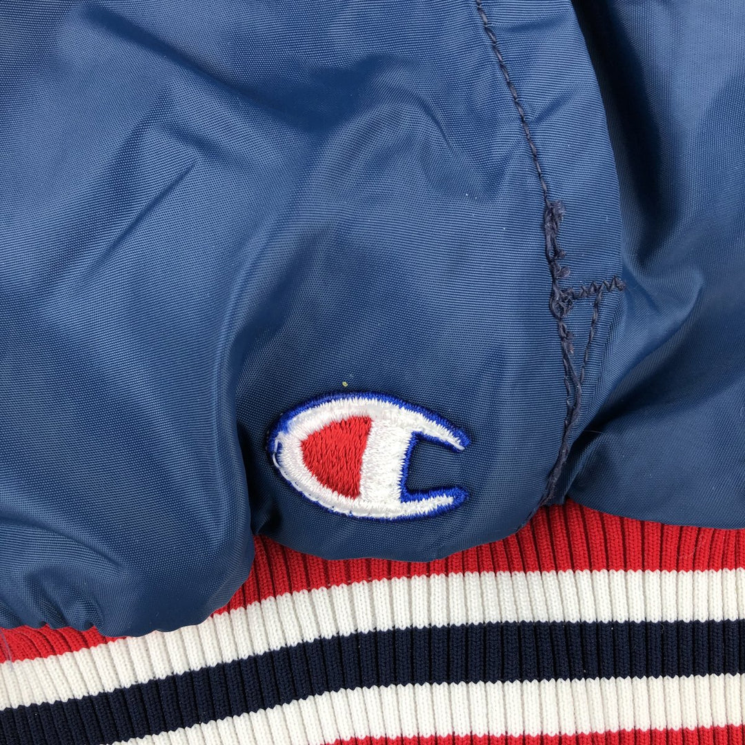 Vintage 90'S Champion College Triple Print Anorak Jacket, Made in USA, Men's XL Nylon navy blue type Vintage Second Hand