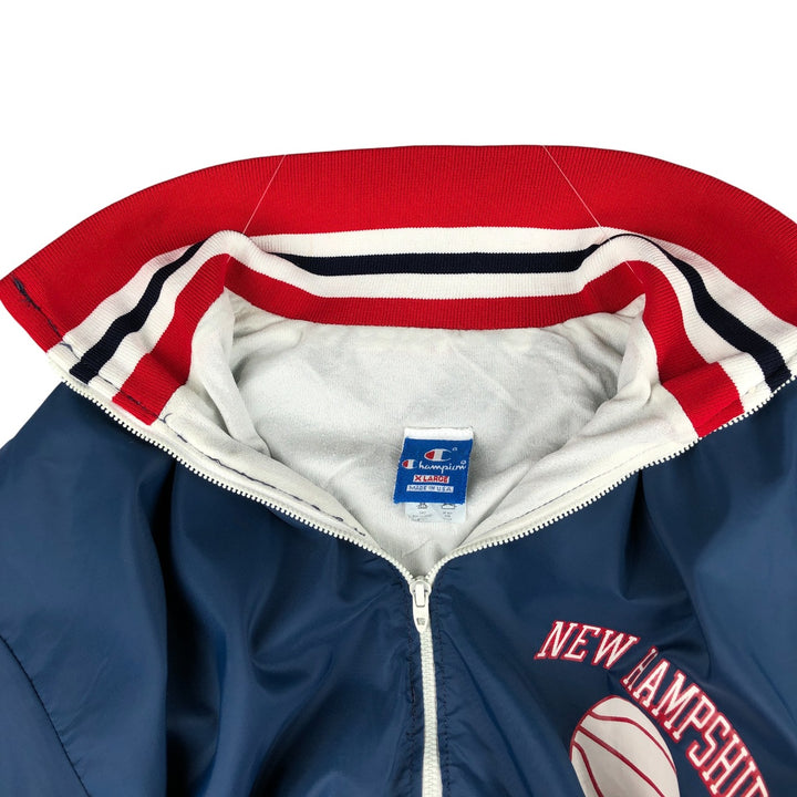 Vintage 90'S Champion College Triple Print Anorak Jacket, Made in USA, Men's XL Nylon navy blue type Vintage Second Hand