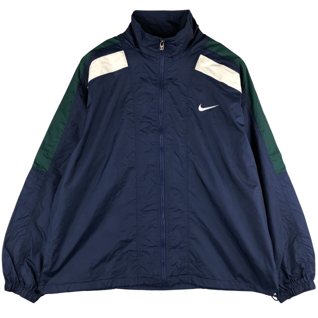 90'S Nike NIKE Nylon Jacket Men's Size L Vintage Nylon navy blue type Vintage Second Hand