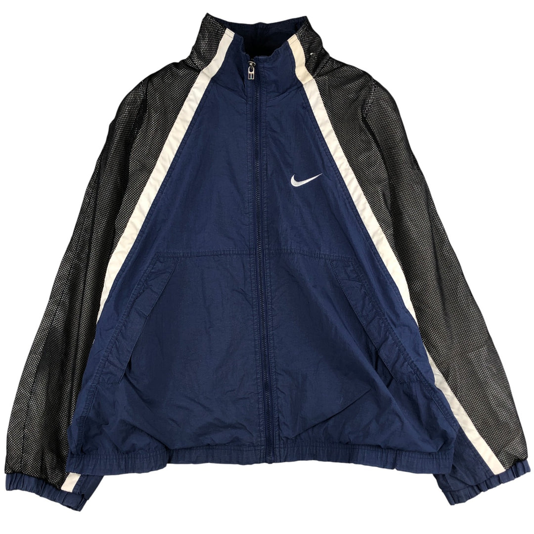 90'S Nike NIKE Nylon Jacket Men's Size L Vintage Nylon navy blue type Vintage Second Hand
