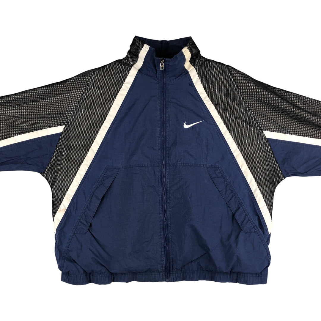 90'S Nike NIKE Nylon Jacket Men's Size L Vintage Nylon navy blue type Vintage Second Hand