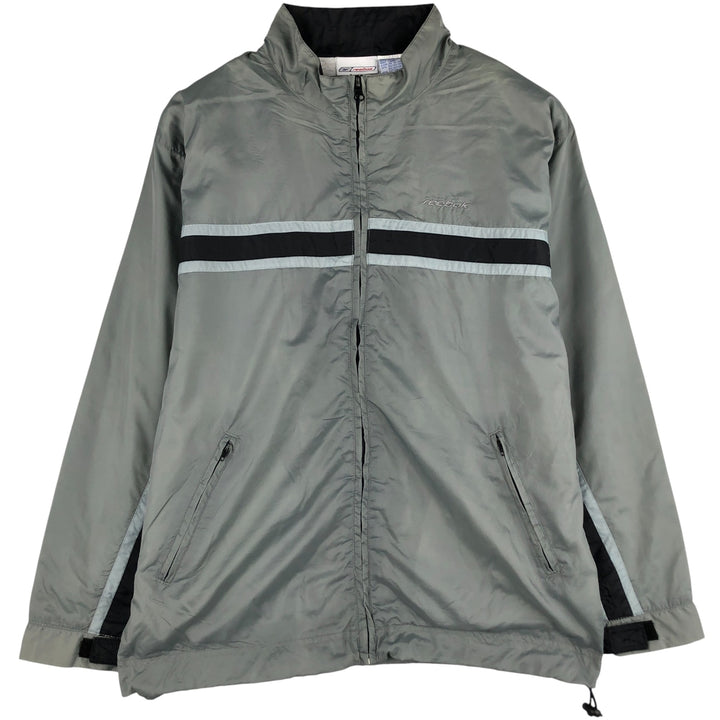 00s~ Reebok nylon jacket, men's size L Nylon gray type Vintage Second Hand