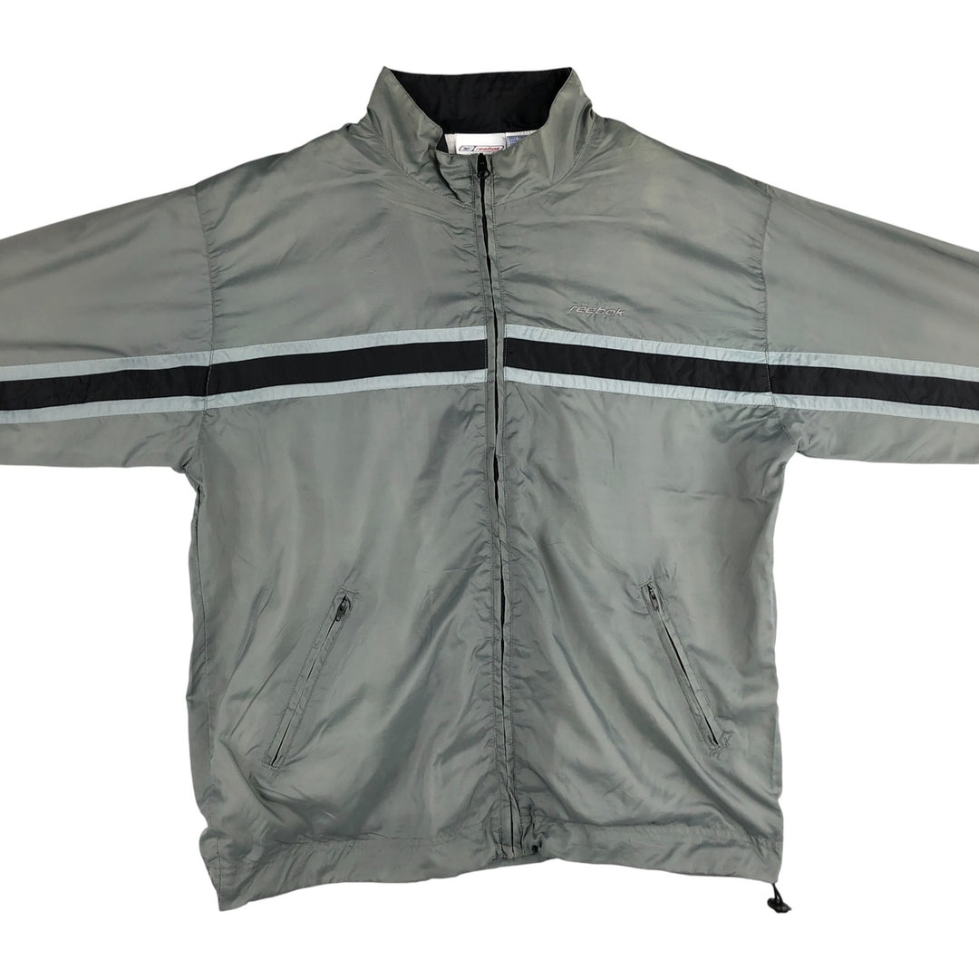 00s~ Reebok nylon jacket, men's size L Nylon gray type Vintage Second Hand