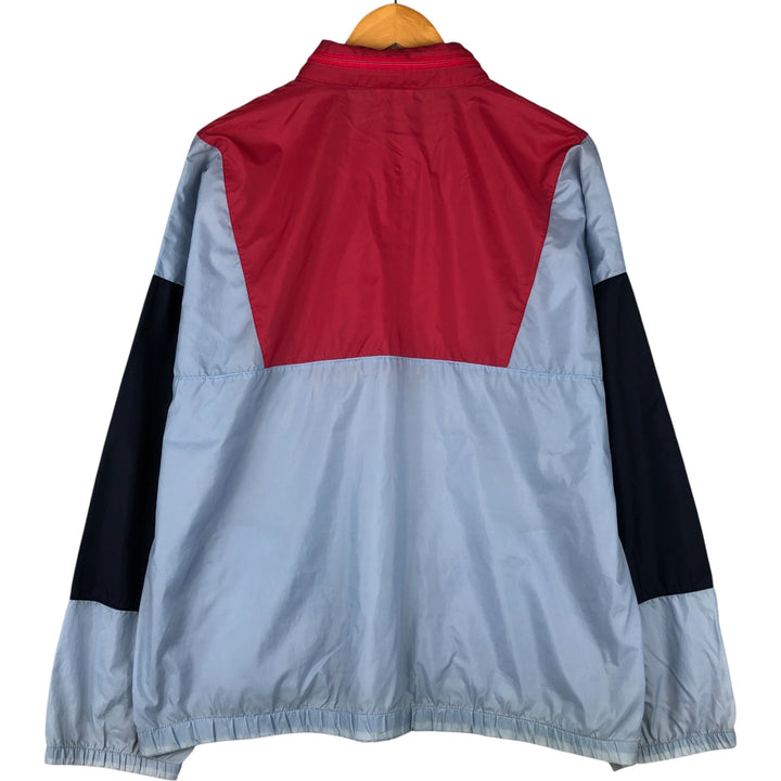 Vintage 1980'S adidas Trefoil logo half-zip warm-up pullover, men's size L unclear Blue type light blue Vintage Second Hand