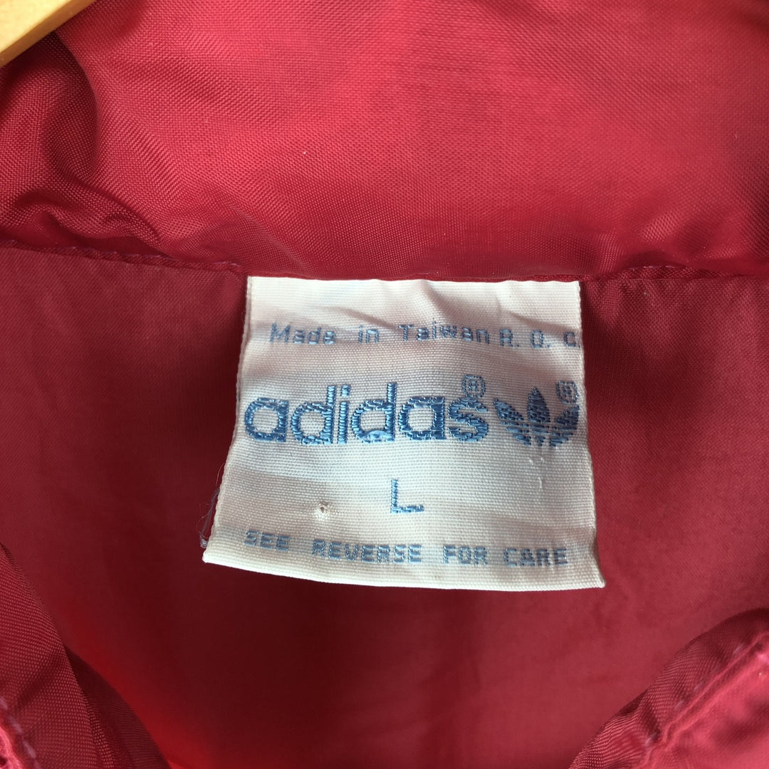 Vintage 1980'S adidas Trefoil logo half-zip warm-up pullover, men's size L unclear Blue type light blue Vintage Second Hand