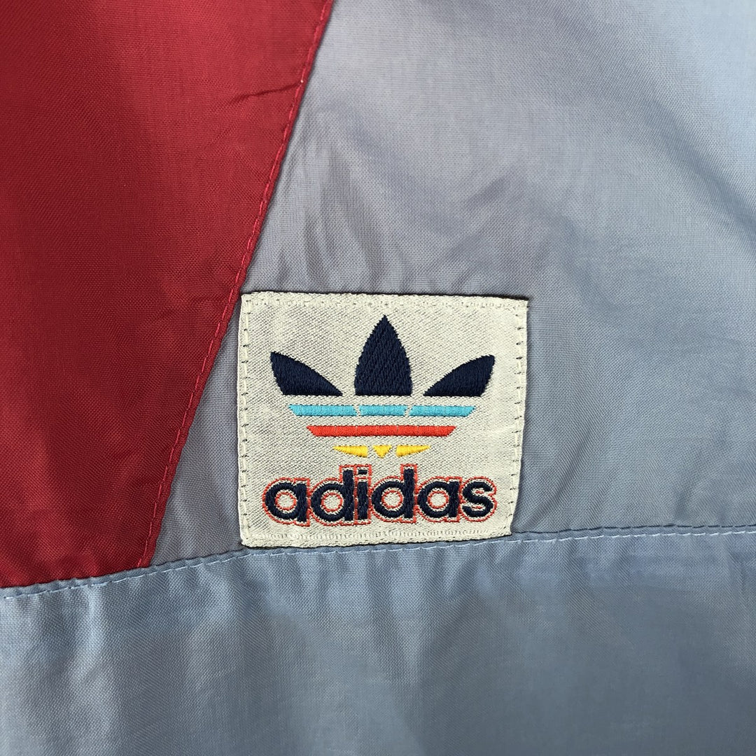 Vintage 1980'S adidas Trefoil logo half-zip warm-up pullover, men's size L unclear Blue type light blue Vintage Second Hand