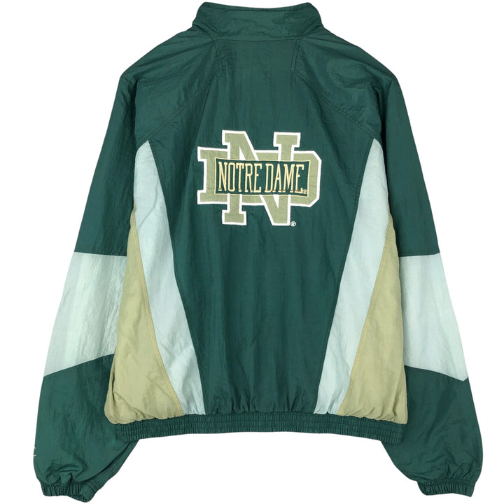 Champion Notre Dame University Nylon Jacket, Men's Size L Nylon green type Vintage Second Hand