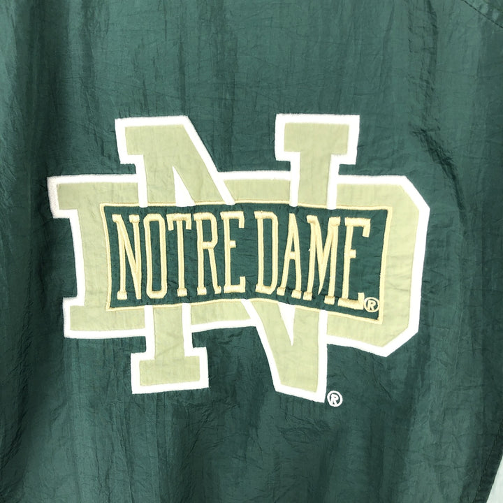 Champion Notre Dame University Nylon Jacket, Men's Size L Nylon green type Vintage Second Hand