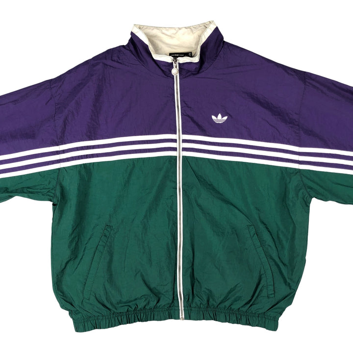 Vintage 80s-90'S Adidas Trefoil Logo Nylon Jacket, Men's Size Medium Nylon green type Vintage Second Hand